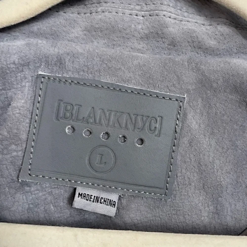 NWT BLANKNYC Suede Moto Jacket in grey - Picture 12 of 14